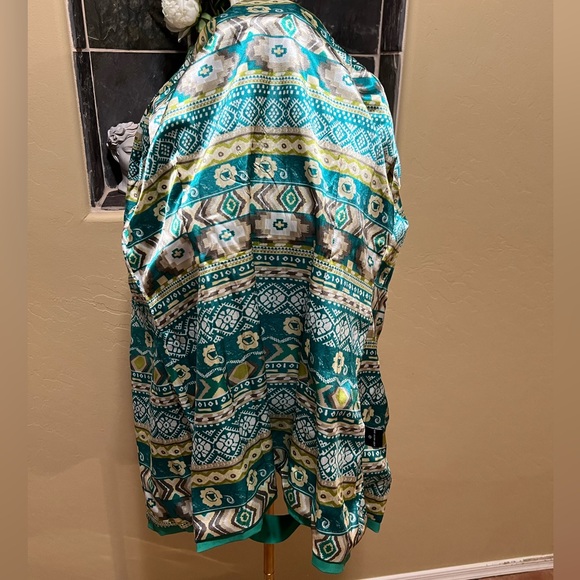 VERTIGO Green Double Breasted Trench Coat Size XL - Picture 9 of 11